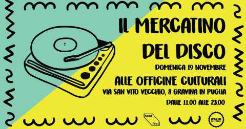 Gravina, alle Officine Culturali torna il mercatino del disco in vinile